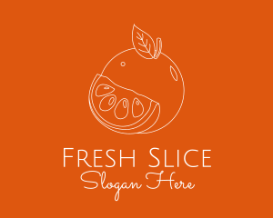 Fresh Orange Fruit logo design