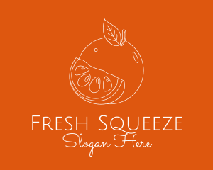 Fresh Orange Fruit logo design