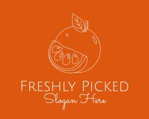 Fresh Orange Fruit logo design