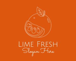 Fresh Orange Fruit logo design