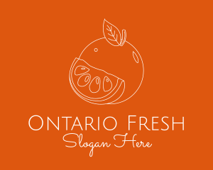 Fresh Orange Fruit logo design