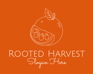 Fresh Orange Fruit logo design