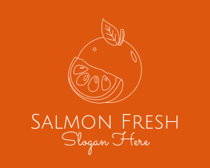 Fresh Orange Fruit logo design