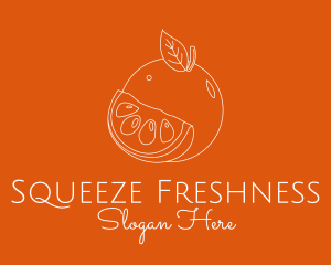 Fresh Orange Fruit logo design