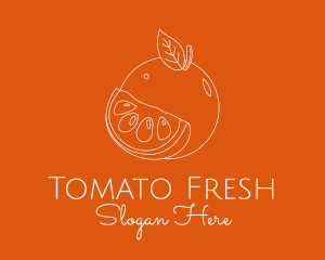 Fresh Orange Fruit logo design