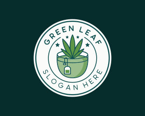 Cannabis Hemp Tea logo design