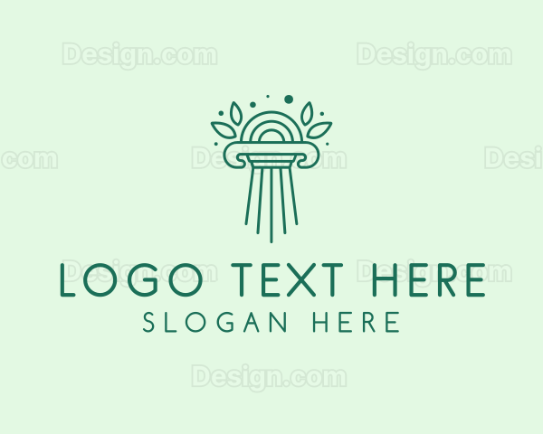 Elegant Natural Column Logo