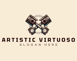 Piston Engine Maintenance logo design