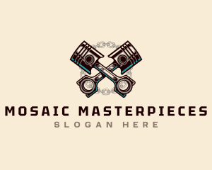 Piston Engine Maintenance logo design