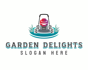 Landscaping Grass Mower logo design