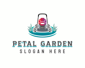 Landscaping Grass Mower logo design