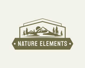 Nature Mountain Landscape logo design