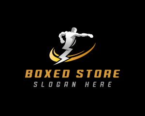 Lightning  Athlete Boxer logo design