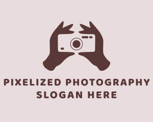 Photography Camera Hand  logo design