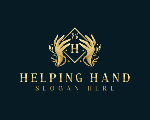 Beauty Wellness Hand logo design