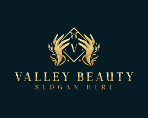 Beauty Wellness Hand logo design