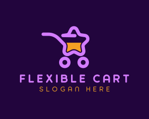 Star Shopping Cart  logo design