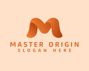 Orange Software Letter M logo design