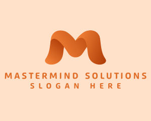 Orange Software Letter M logo design