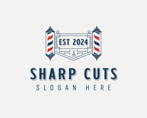 Barbershop Shears Haircut logo