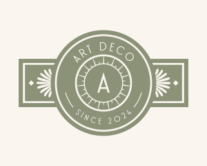 Decorative Art Deco Banner logo design