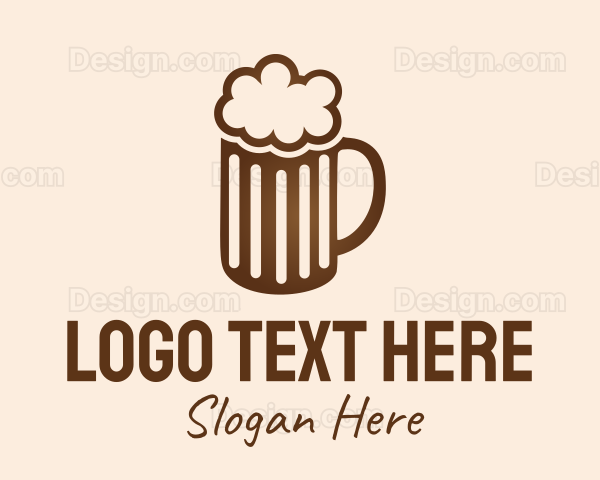 Brown Beer Mug Logo