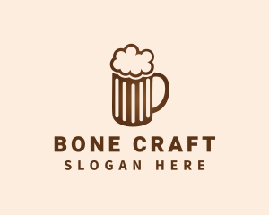 Craft Beer Mug Froth logo design