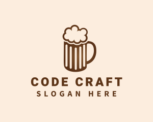 Craft Beer Mug Froth logo design