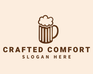 Craft Beer Mug Froth logo design