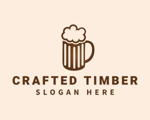 Craft Beer Mug Froth logo design