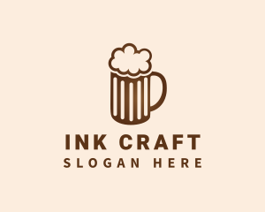 Craft Beer Mug Froth logo design