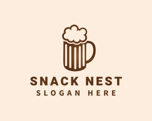 Craft Beer Mug Froth logo design