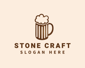 Craft Beer Mug Froth logo design