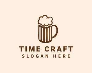 Craft Beer Mug Froth logo design