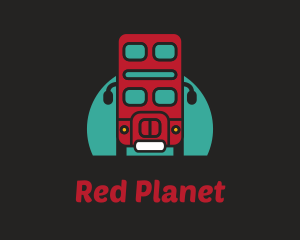 Red London Bus logo design