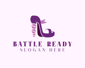 Ribbon Stiletto Shoe Logo