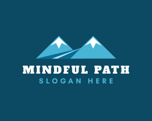 Twin Peak Mountain Path logo design