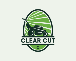 Lawn Mower Landscaping logo design