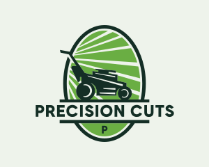 Lawn Mower Landscaping logo design