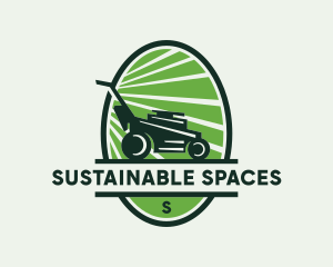 Lawn Mower Landscaping logo design