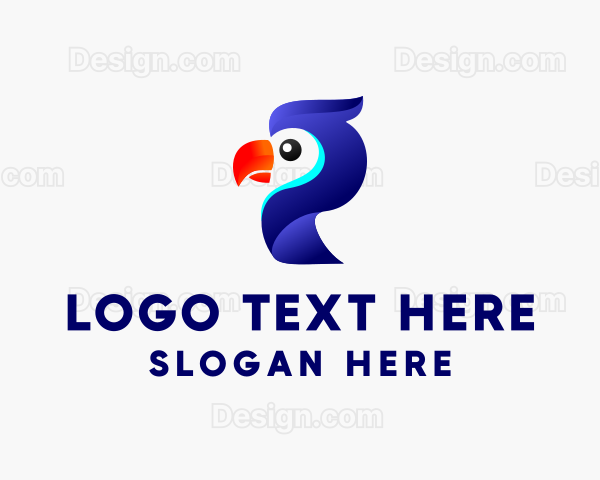 Parrot Aviary Letter P Logo