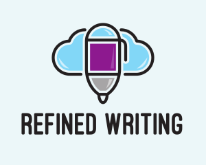 Cloud Writing Pen  logo design