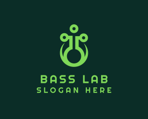 Chemist Laboratory Flask logo design