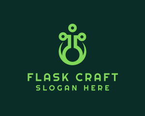 Chemist Laboratory Flask logo design