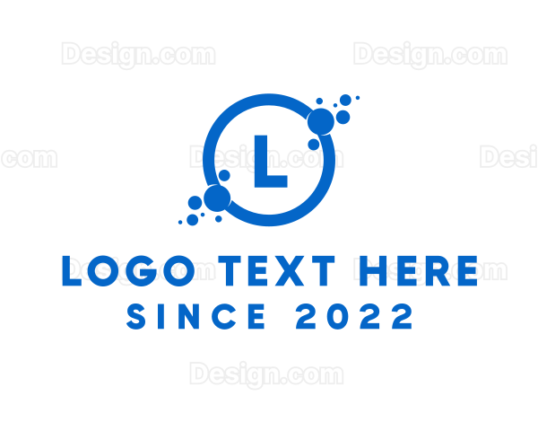 Laundromat Cleaning Bubbles Logo