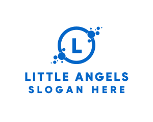 Laundromat Cleaning Bubbles Logo