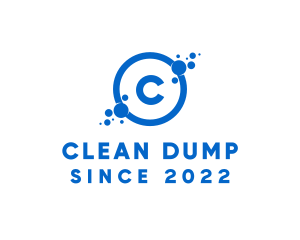 Laundromat Cleaning Bubbles logo design