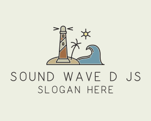 Coastal Wave Lighthosue logo design