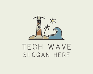 Coastal Wave Lighthosue logo design