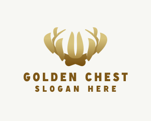 Golden Antler Crown logo design